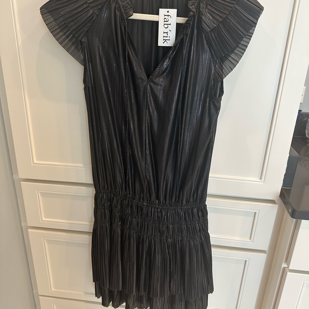 Fab'rik Black Smocked Mini Dress